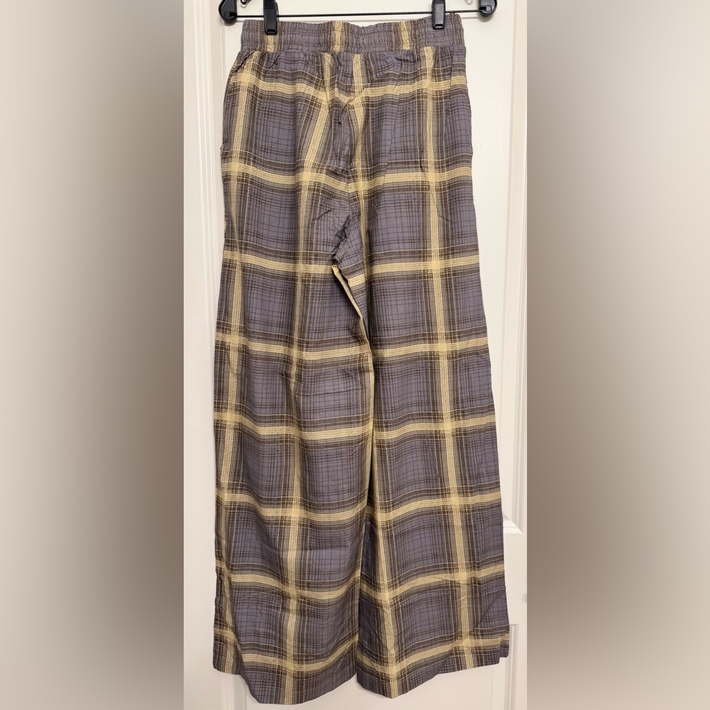 NWT WeWoreWhat Pull On Pajama Bottoms Plaid Yellow - S - Picture 6 of 11
